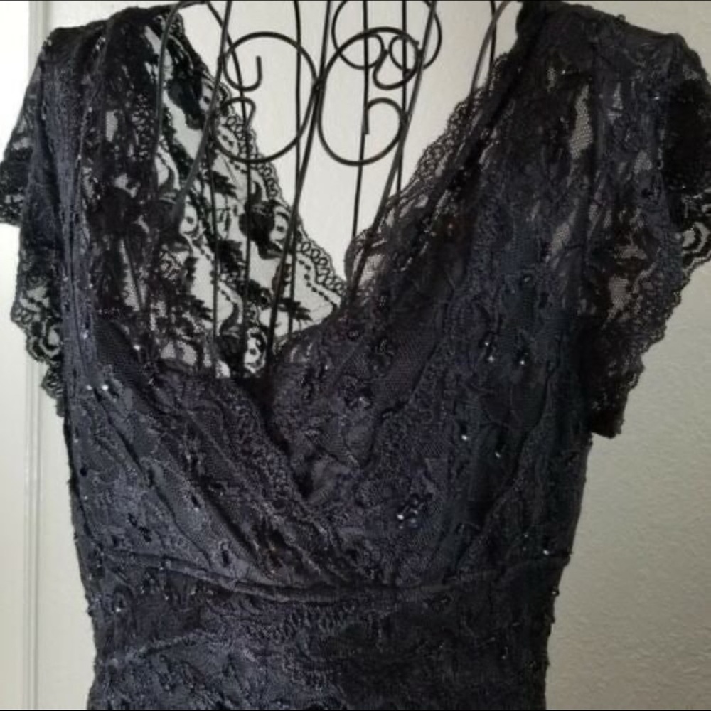 Marina Beaded Stretch Lace Dress